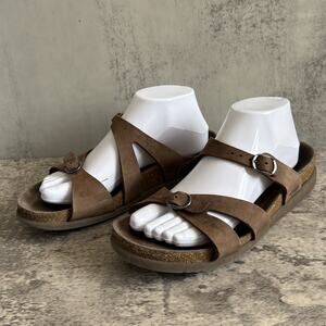 Mephisto Hannel Womens Brown Sandalbuck Comfort Sandals Sz EU 39 US 8 Portugal